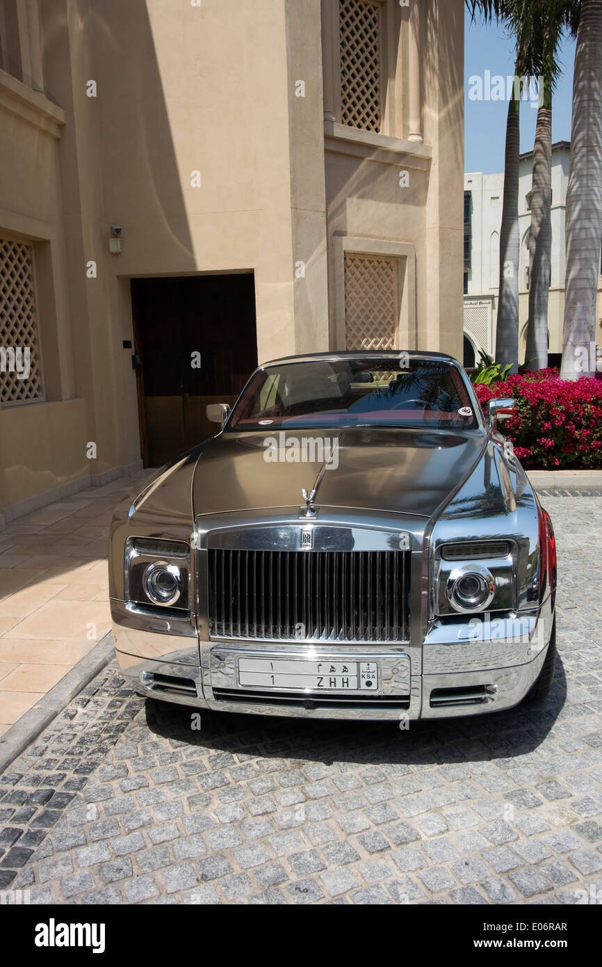 Chrome Rolls Royce Phantom II Drophead Coupé Stockfoto