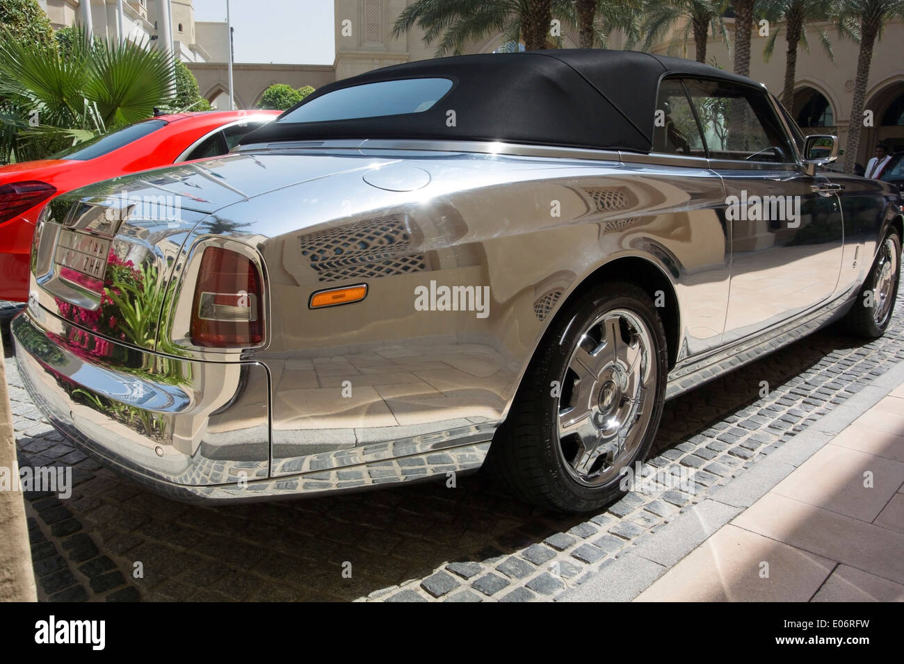 Chrome Rolls Royce Phantom II Drophead Coupé Stockfoto