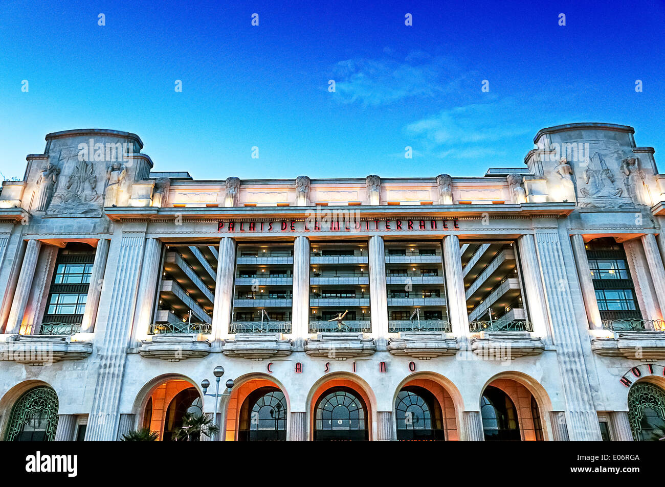 Europa, Frankreich, Alpes-Maritimes, schön. Das Palace Hotel 'Le Palais de la Mediterranee' Stockfoto