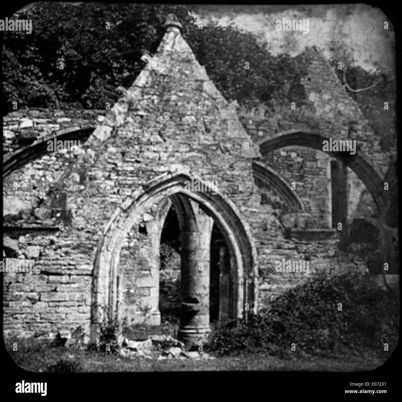 Ruines De La Chapelle de Pont-Christ, La Roche-Maurice Stockfoto