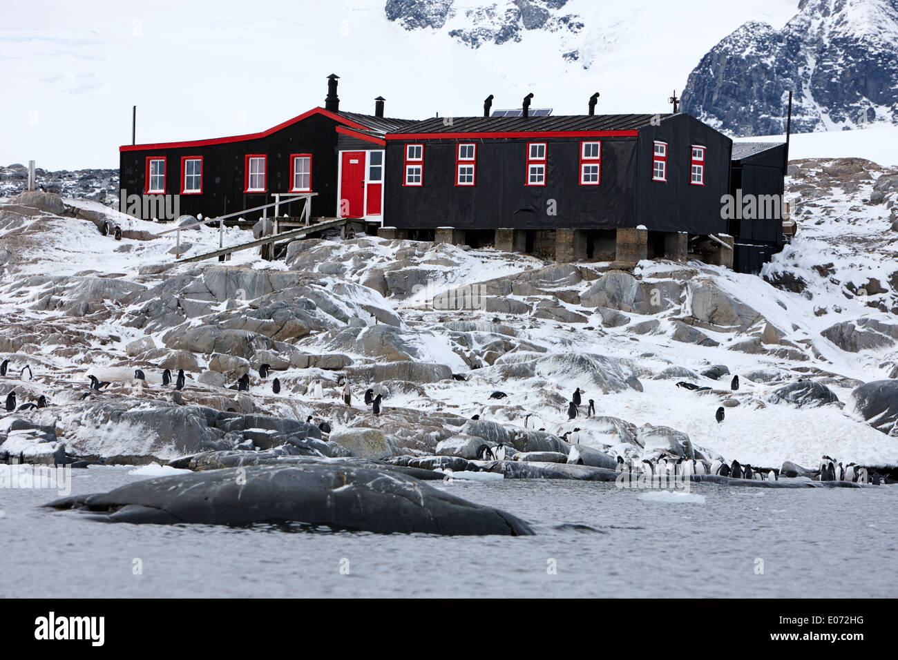 Bransfield Haus Port Lockroy british antarctic Heritage Trust Station auf Goudier-Insel-Antarktis Stockfoto