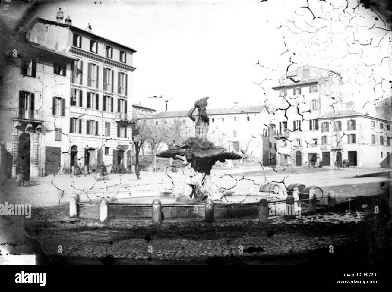 Fontaine du Triton Platz Barberini, Rom Stockfoto