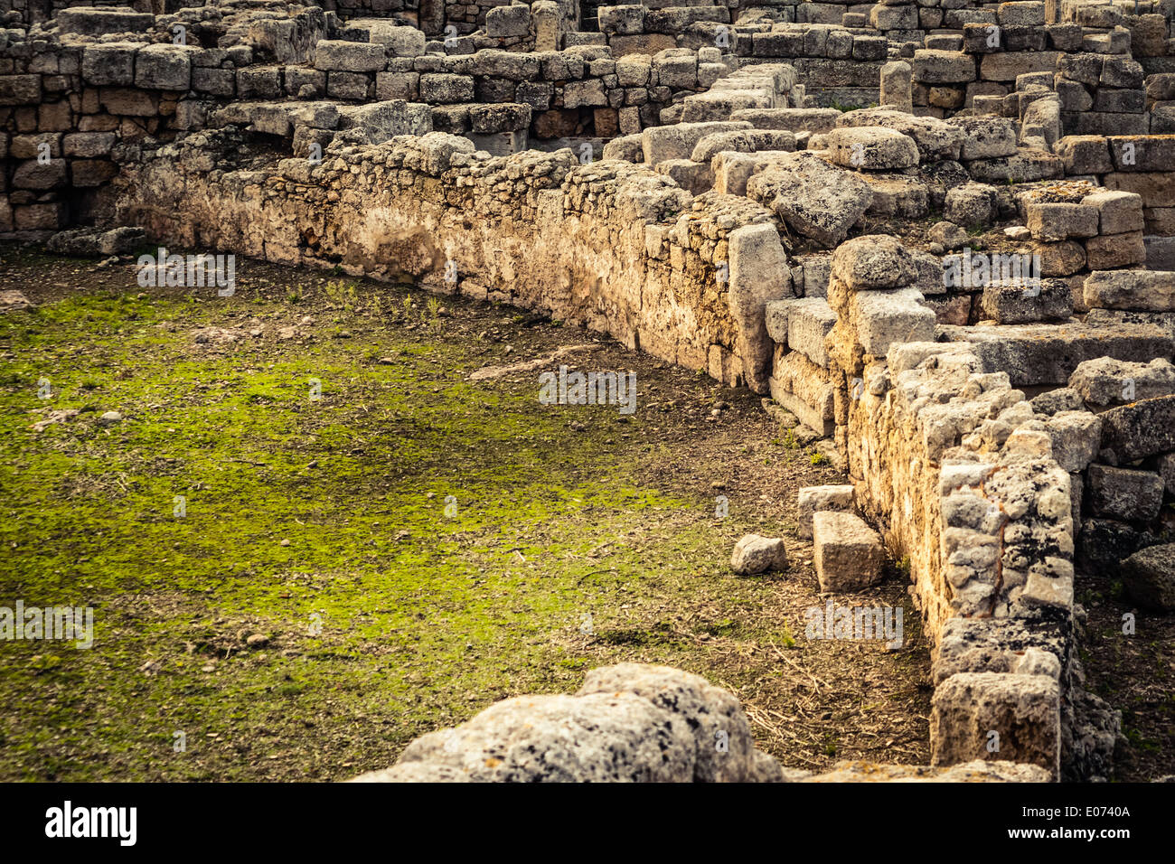 Ruinen einer alten italienischen Stadt namens Egnazia (Gnatia in englischer Sprache) Stockfoto