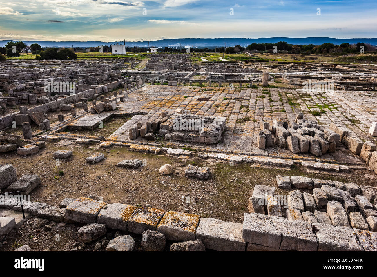 Ruinen einer alten italienischen Stadt namens Egnazia (Gnatia in englischer Sprache) Stockfoto