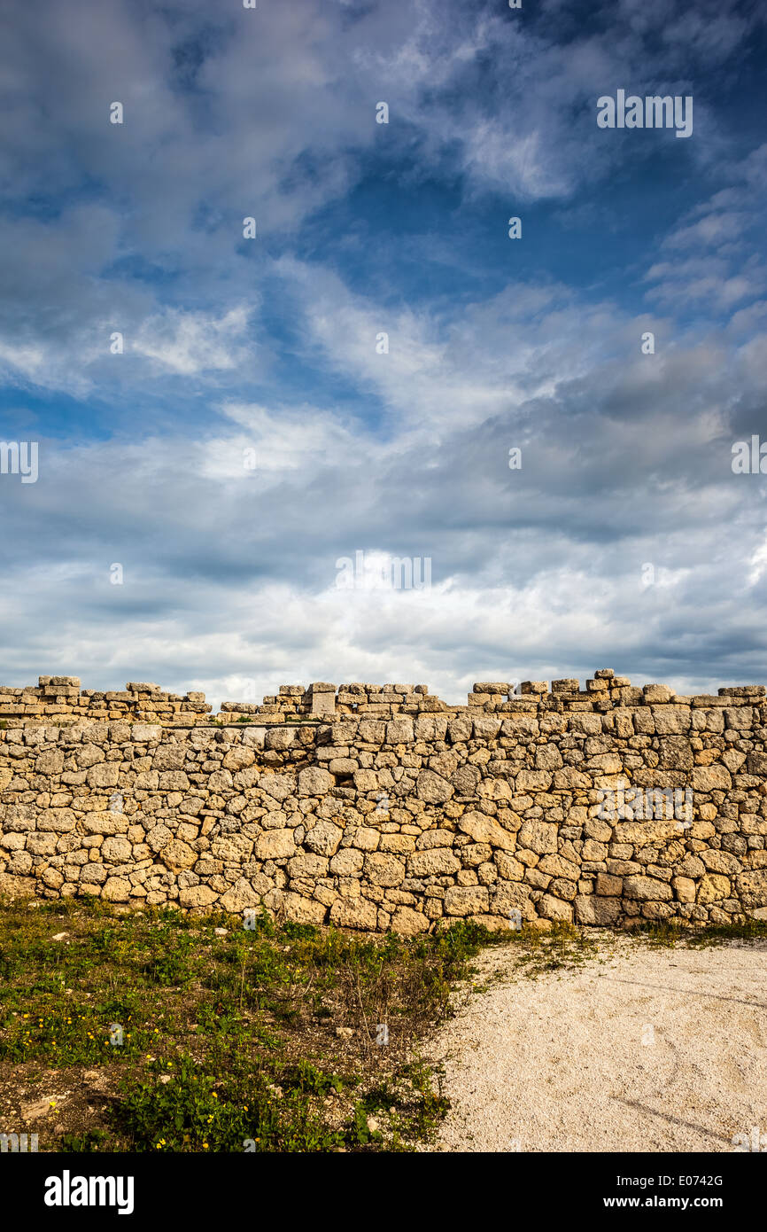 Ruinen einer alten italienischen Stadt namens Egnazia (Gnatia in englischer Sprache) Stockfoto