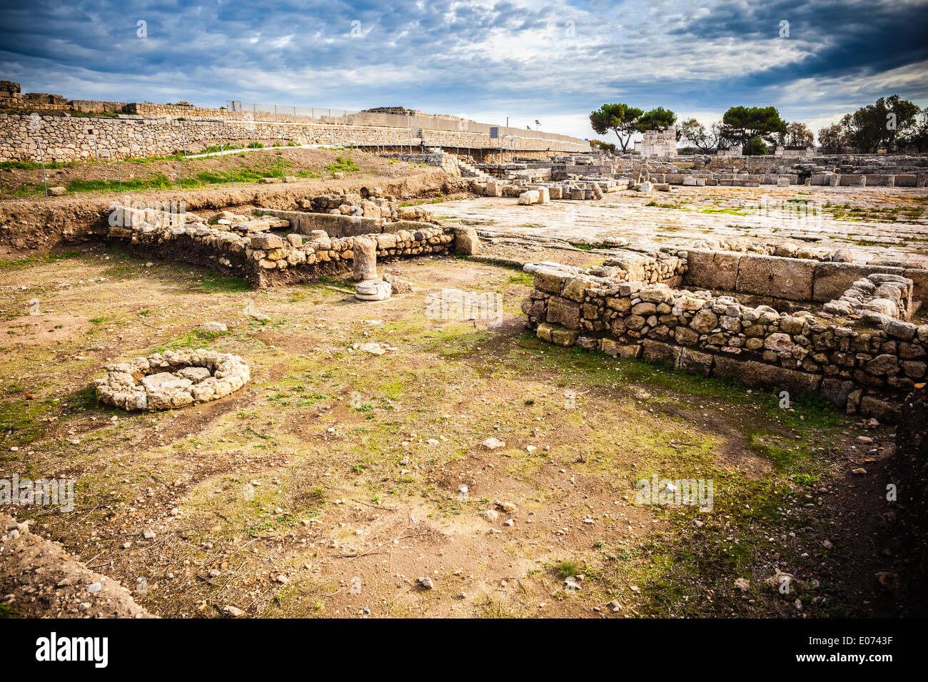 Ruinen einer alten italienischen Stadt namens Egnazia (Gnatia in englischer Sprache) Stockfoto