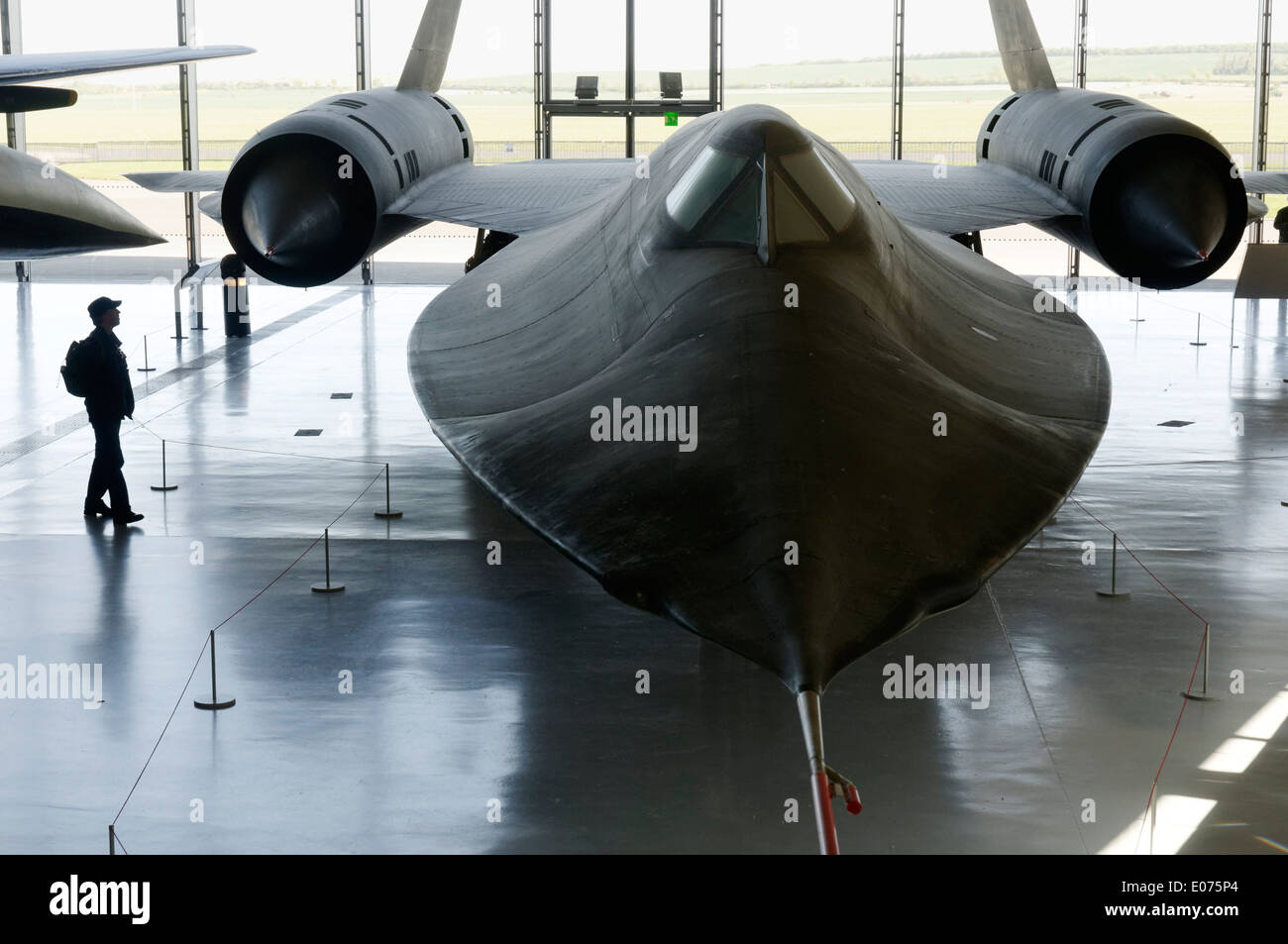 Die Lockheed SR-71 Blackbird Aufklärungsflugzeuge Duxford Air Museum in England Stockfoto