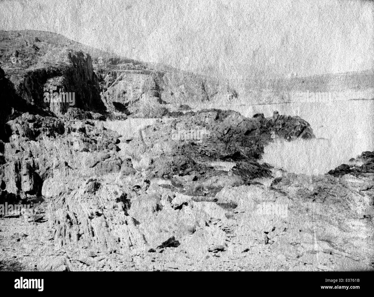 Falaises Sur la route de Port-Vendres, Collioure, Juin 1883 Stockfoto