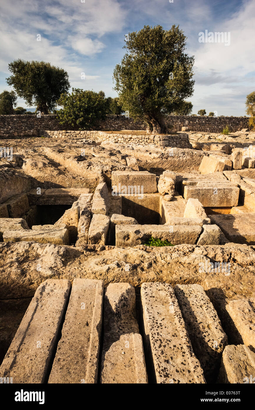 Ruinen einer alten italienischen Stadt namens Egnazia (Gnatia in englischer Sprache) Stockfoto