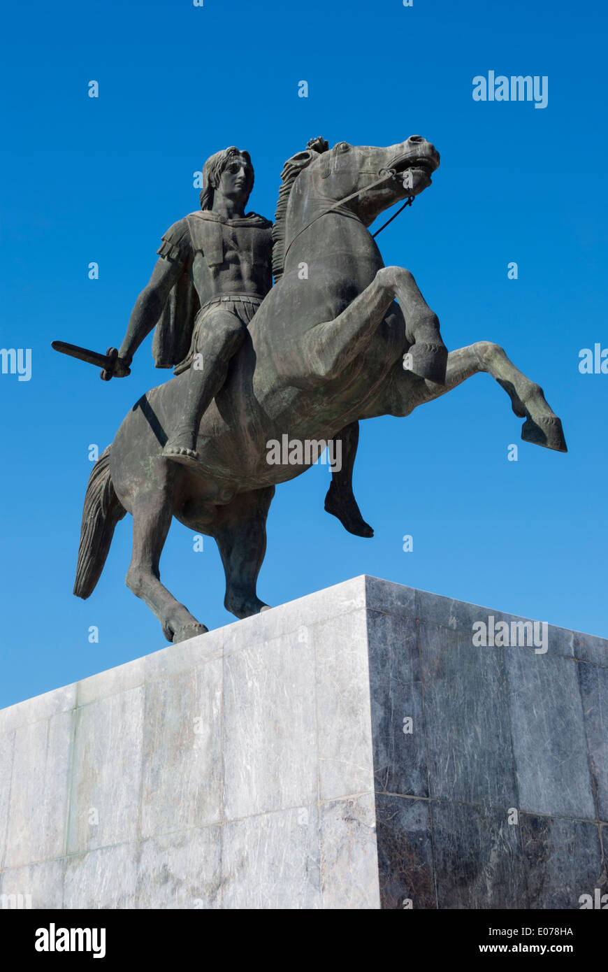 Statue von Alexander dem großen in Thessaloniki, Griechenland Stockfoto