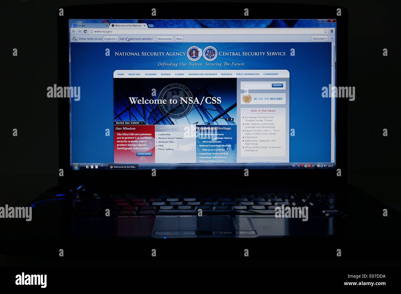 Stellungnahme der US National Security Agency NSA vom 02. November 2013. Fotoarchiv für Zeitgeschichte - KEIN KABELDIENST Stockfoto