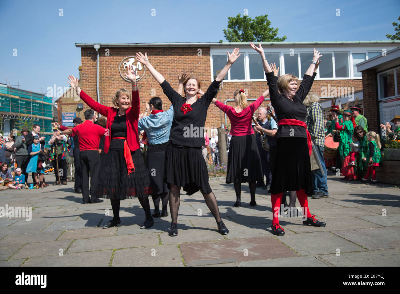 Steptänzer am Maifeiertag Festival in Whitstable Kent Stockfoto