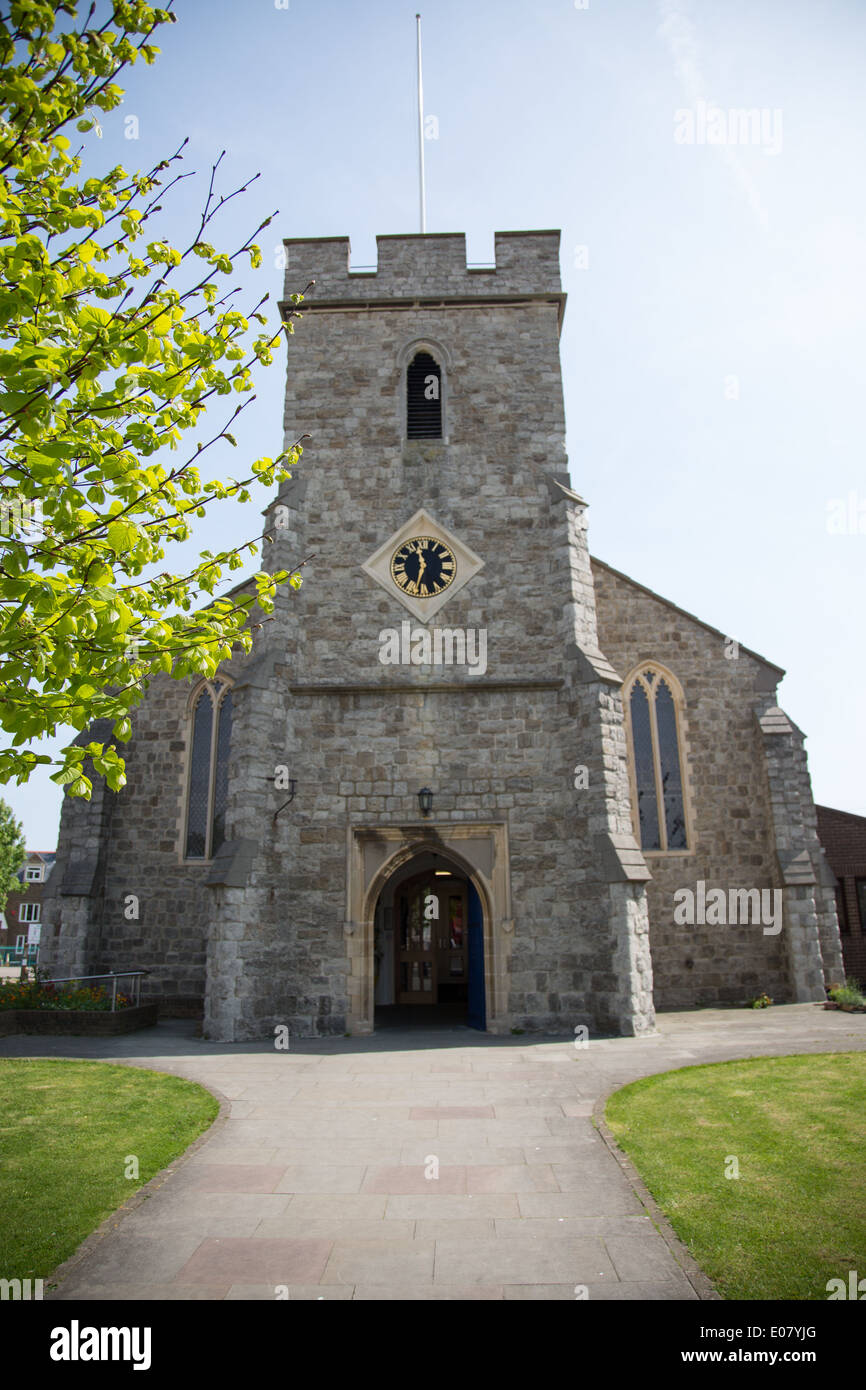 Kirche in das Seebad Whitstable in Kent Stockfoto