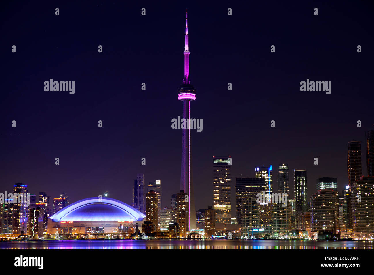 Toronto Skyline bei Nacht Stockfoto