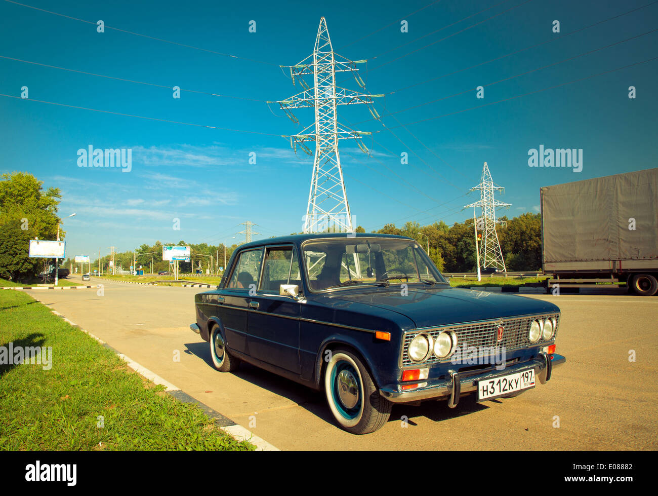 Sowjetische Oldtimer Lada VAZ-2103-2106 Stockfoto