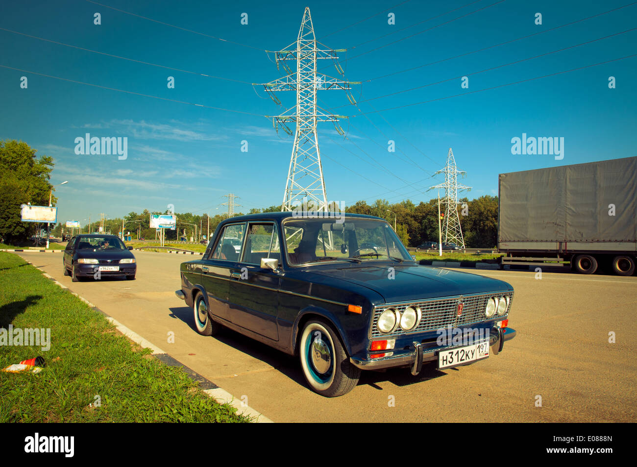 Sowjetische Oldtimer Lada VAZ-2103-2106 Stockfoto