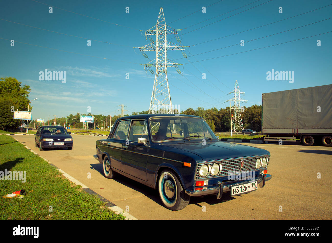 Sowjetische Oldtimer Lada VAZ-2103-2106 Stockfoto