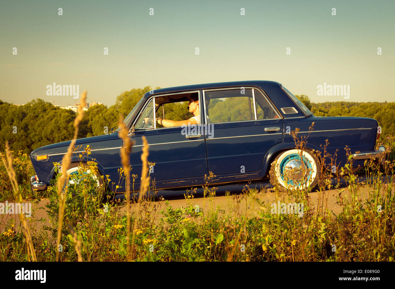 Sowjetische Oldtimer Lada VAZ-2103-2106 Stockfoto