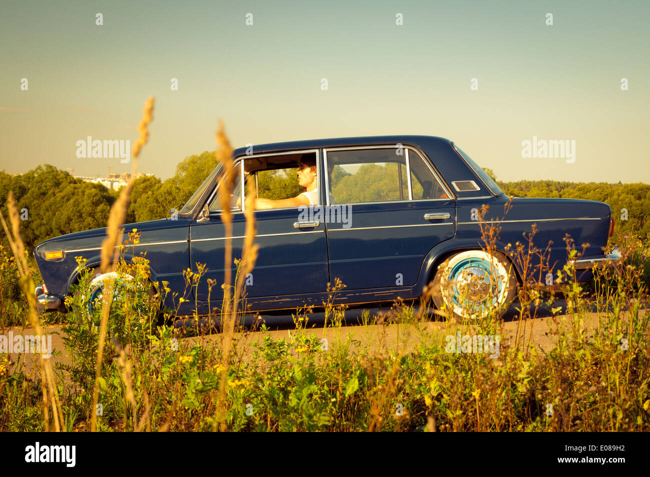 Sowjetische Oldtimer Lada VAZ-2103-2106 Stockfoto