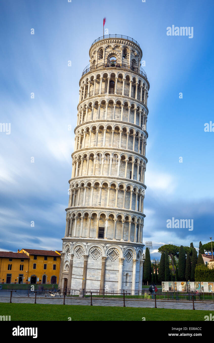 Berühmten Schiefen Turm von Pisa in der Toskana, Italien Stockfoto