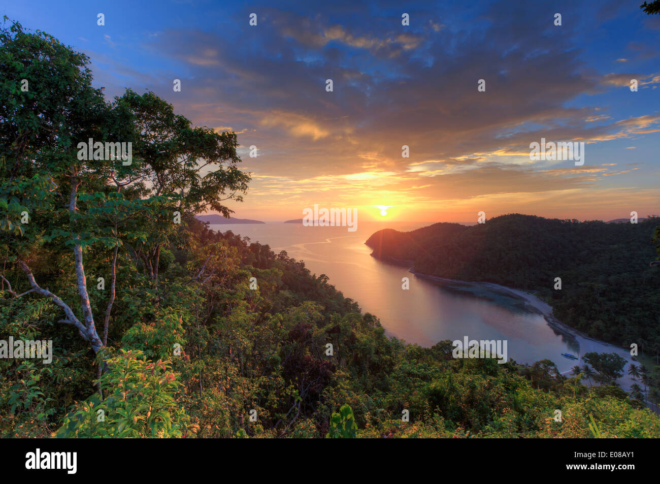 Philippinen, Palawan, Port Barton, Turtle Bay Stockfoto