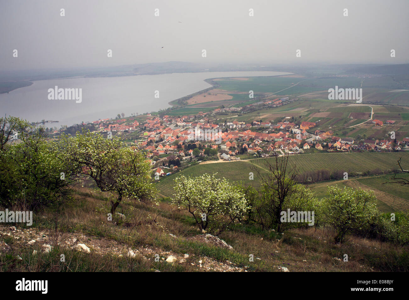 Pavlov, Pollau, Dorf, Region Südmähren, The Palava Landschaft Protected Area, Dam Nove Mlyny, Südmähren, Tschechische Republik, am 5. April 2014. (CTK Foto/Libor Sojka) Stockfoto