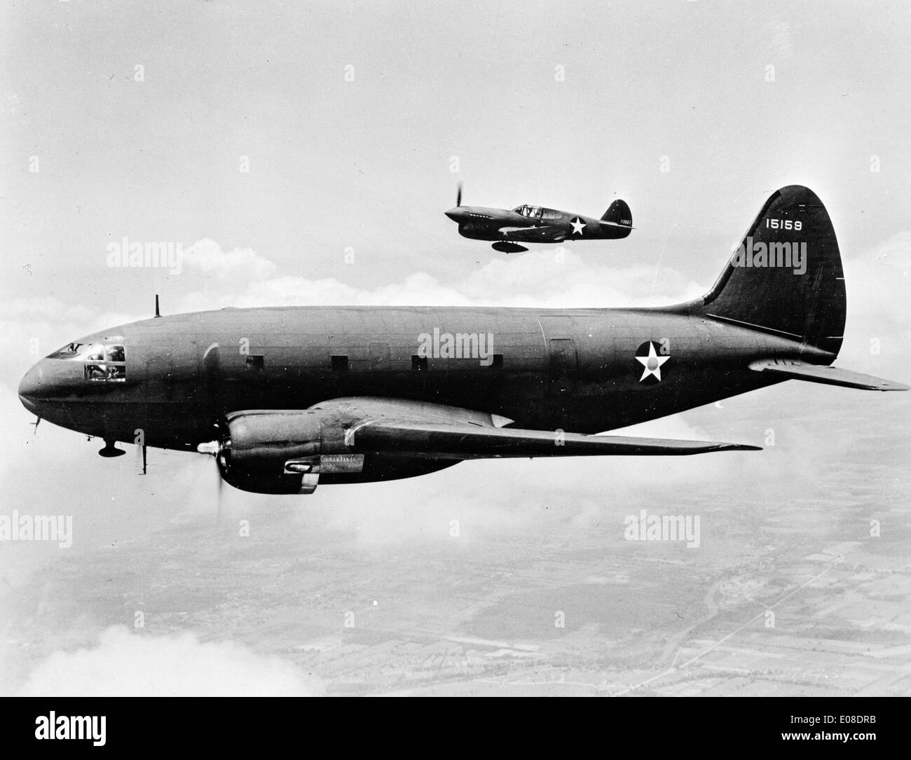 Curtiss C-46 Commando Transportflugzeug Stockfoto