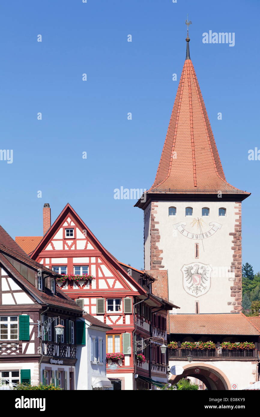 Oberturm Turm, Gengenbach, Kinzigtal Tal, Schwarzwald, Baden-Württemberg, Deutschland, Europa Stockfoto
