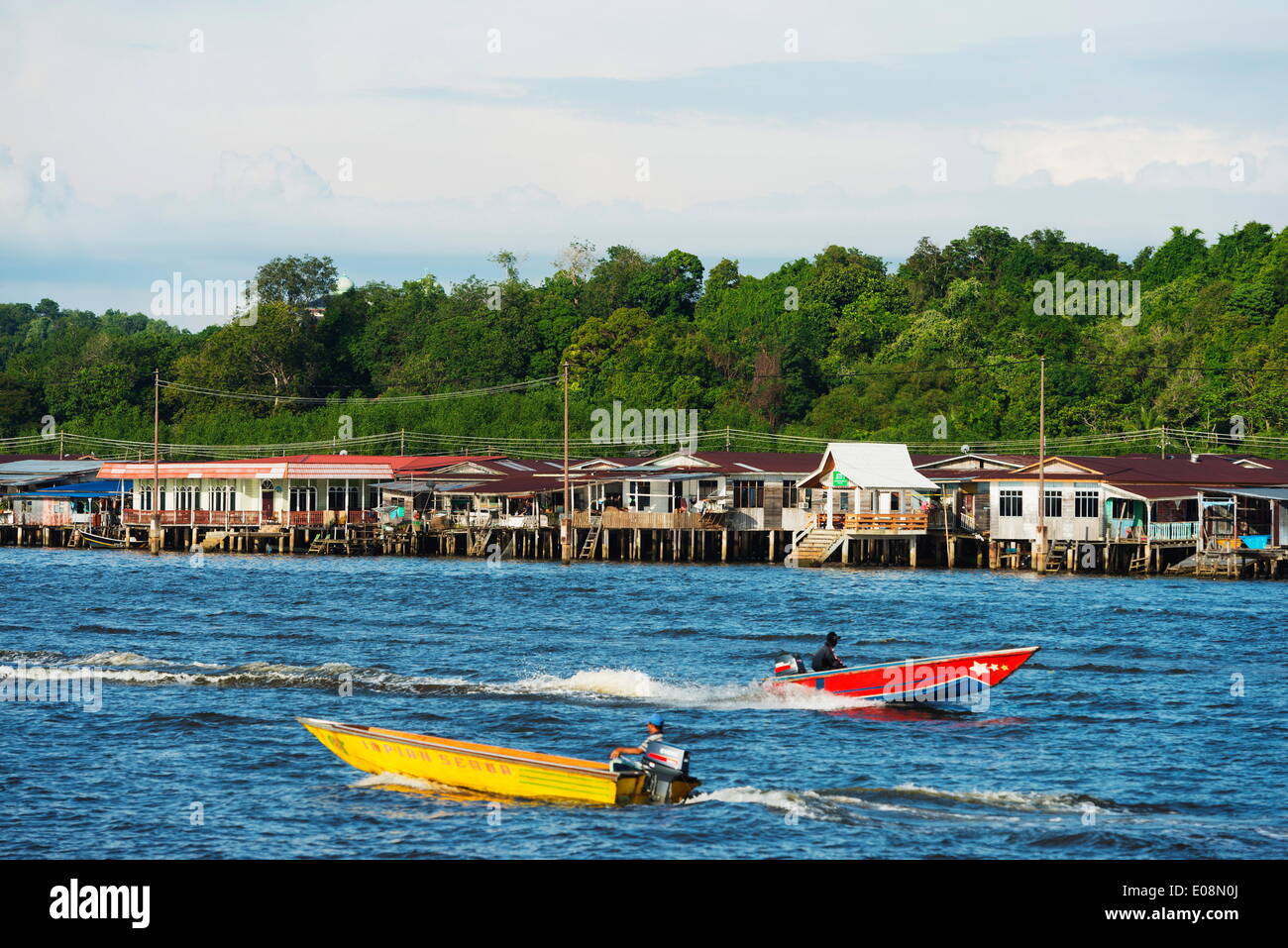 Kampung Ayer Wasserdorf, Bandar Seri Begawan, Brunei, Borneo, Südostasien, Asien Stockfoto