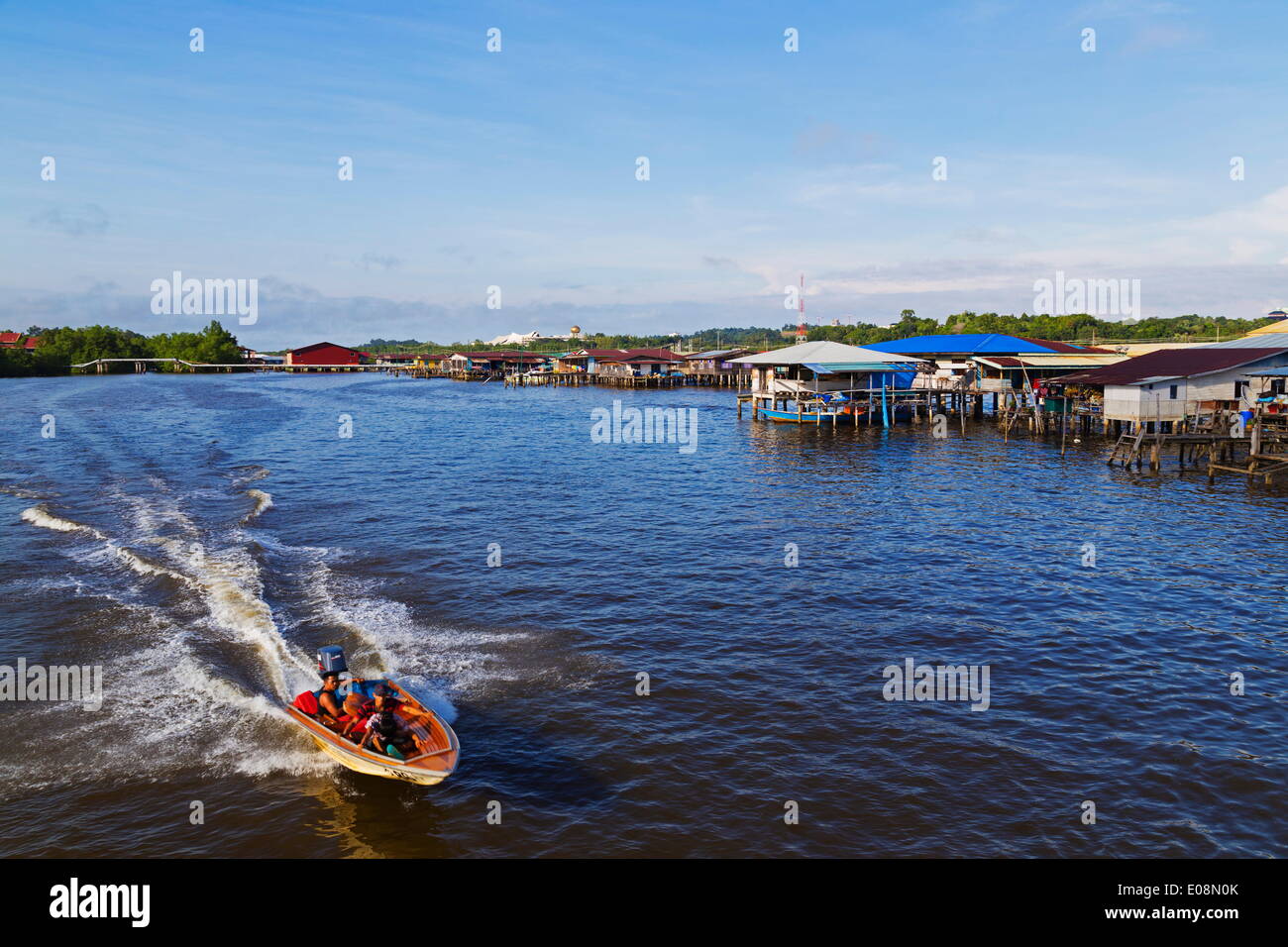 Kampung Ayer Wasserdorf, Bandar Seri Begawan, Brunei, Borneo, Südostasien, Asien Stockfoto