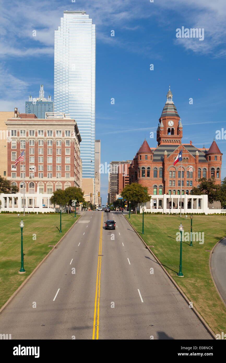 Grashügel, Website der Kennedy Ermordung, Dealey Plaza Historic District, West End, Dallas, Texas, Vereinigte Staaten von Amerika, Nordamerika Stockfoto