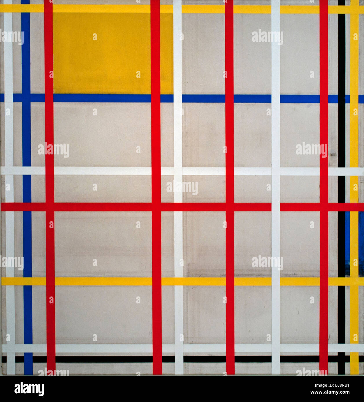 New York City, 3 (unvollendet) 1941 Piet Mondrian - niederländische Mondriaan Niederlande Stockfoto