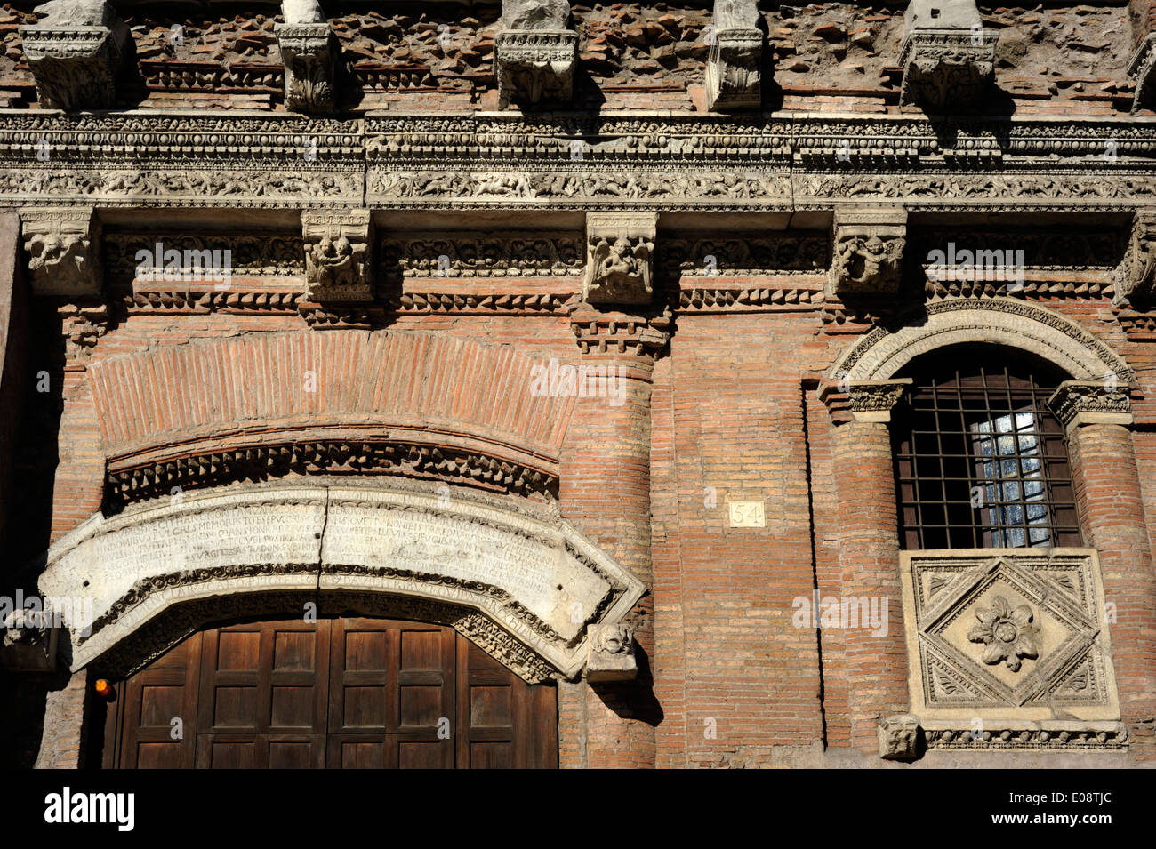 Italien, Rom, Casa dei Crescenzi, mittelalterliches Haus Stockfoto