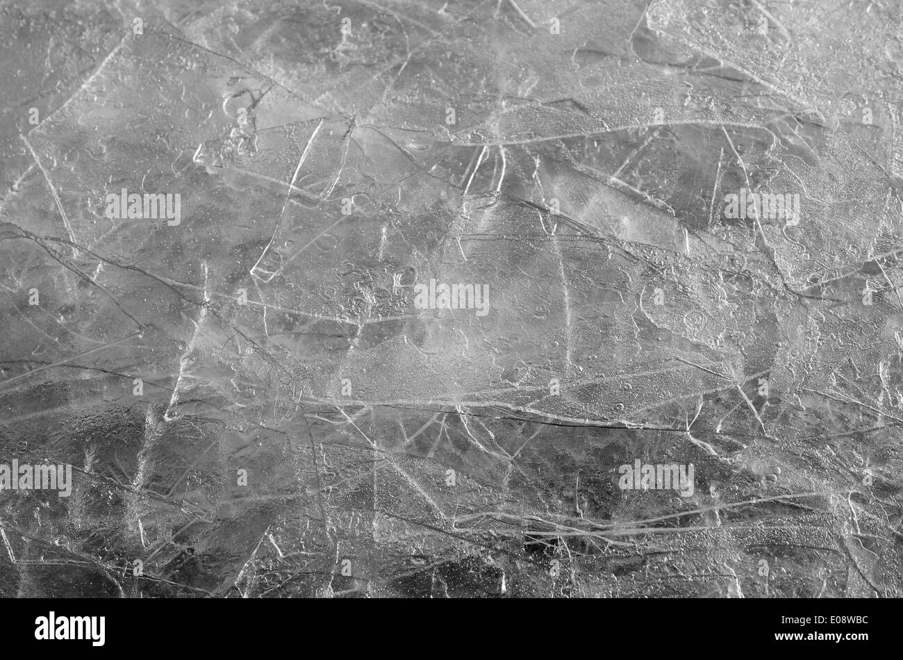 Frühlings-Hintergrund lamellenartiger Eis Stockfoto