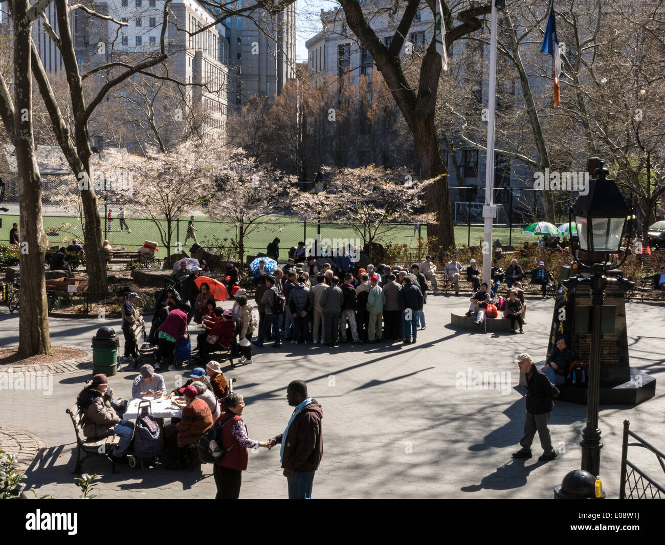 Columbus Park, Chinatown, NYC Stockfoto