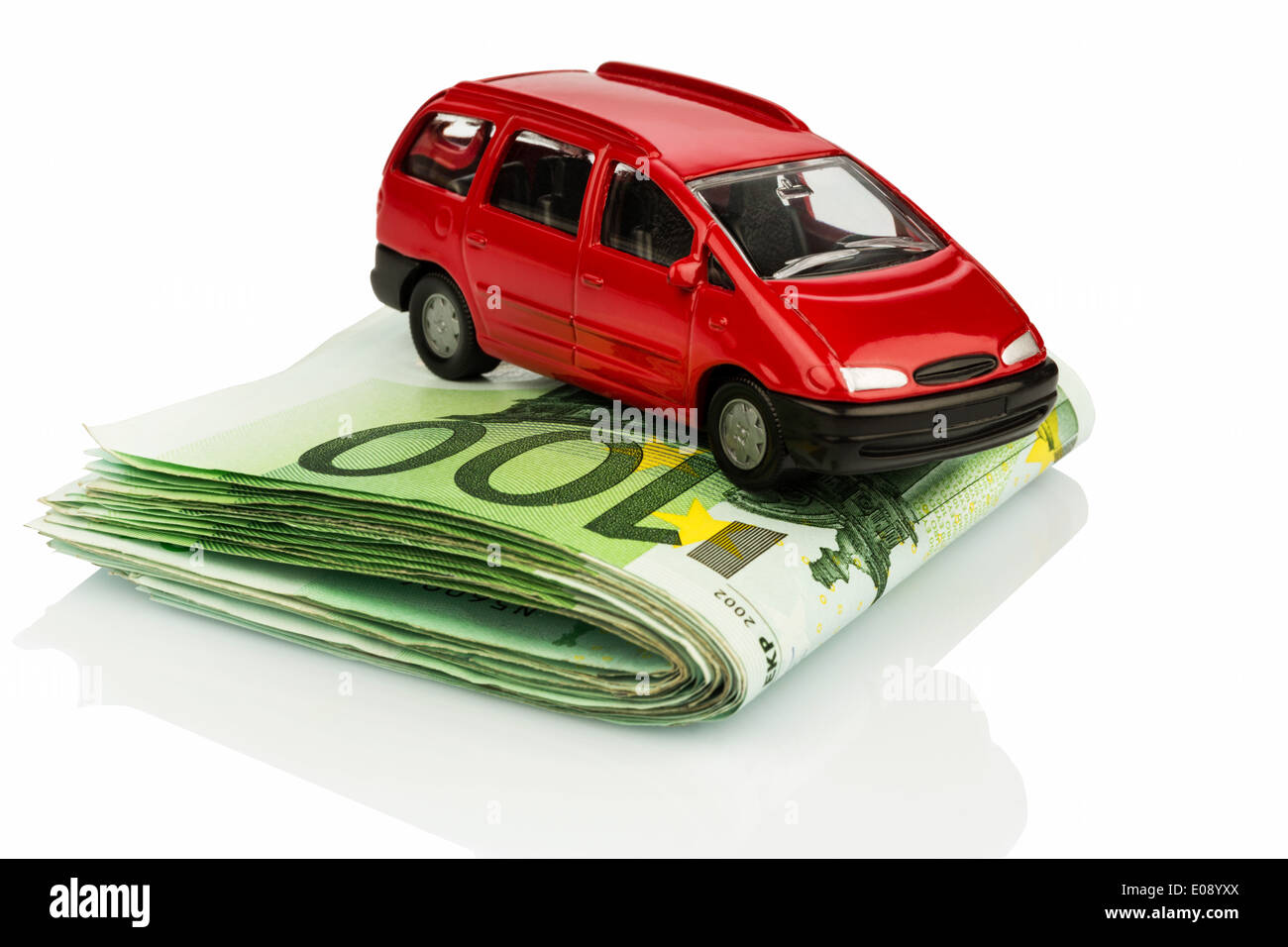 Euro und Auto Stockfoto