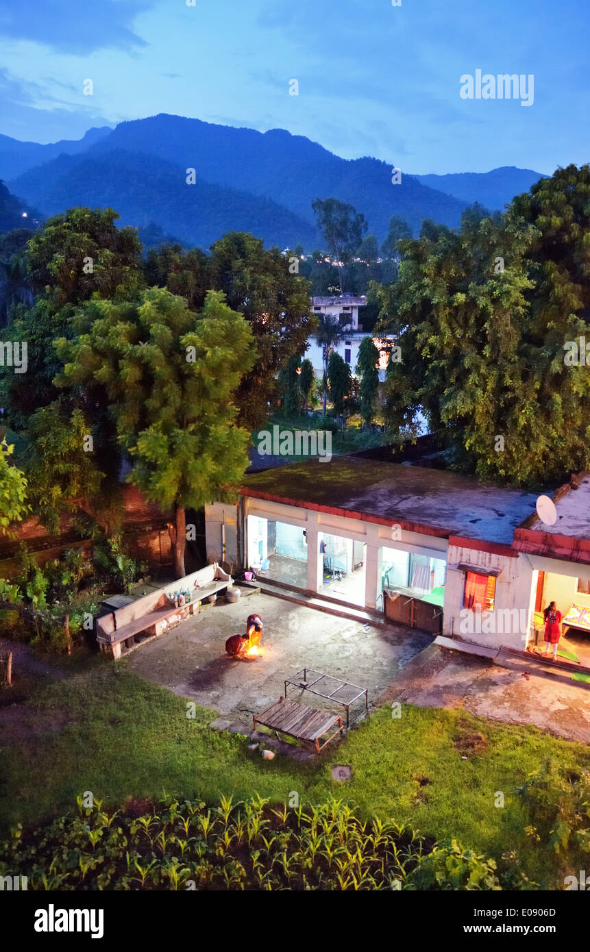 Indische Dorf nach Hause, Rishikesh, Indien Stockfoto