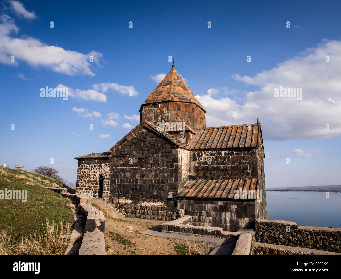 Sevanavank Klosteranlage in Armenien. Stockfoto