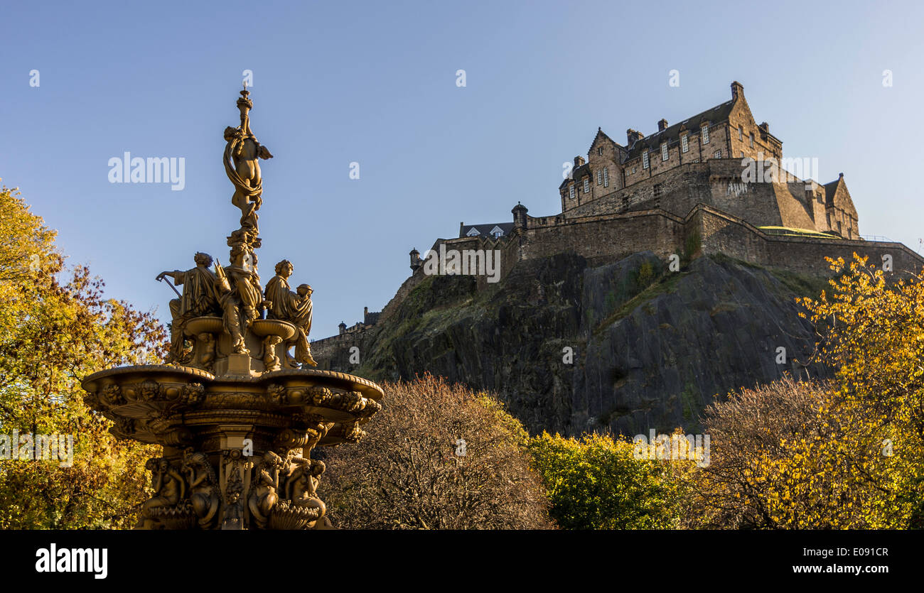 Herbst auf Princes Street Gardens Stockfoto