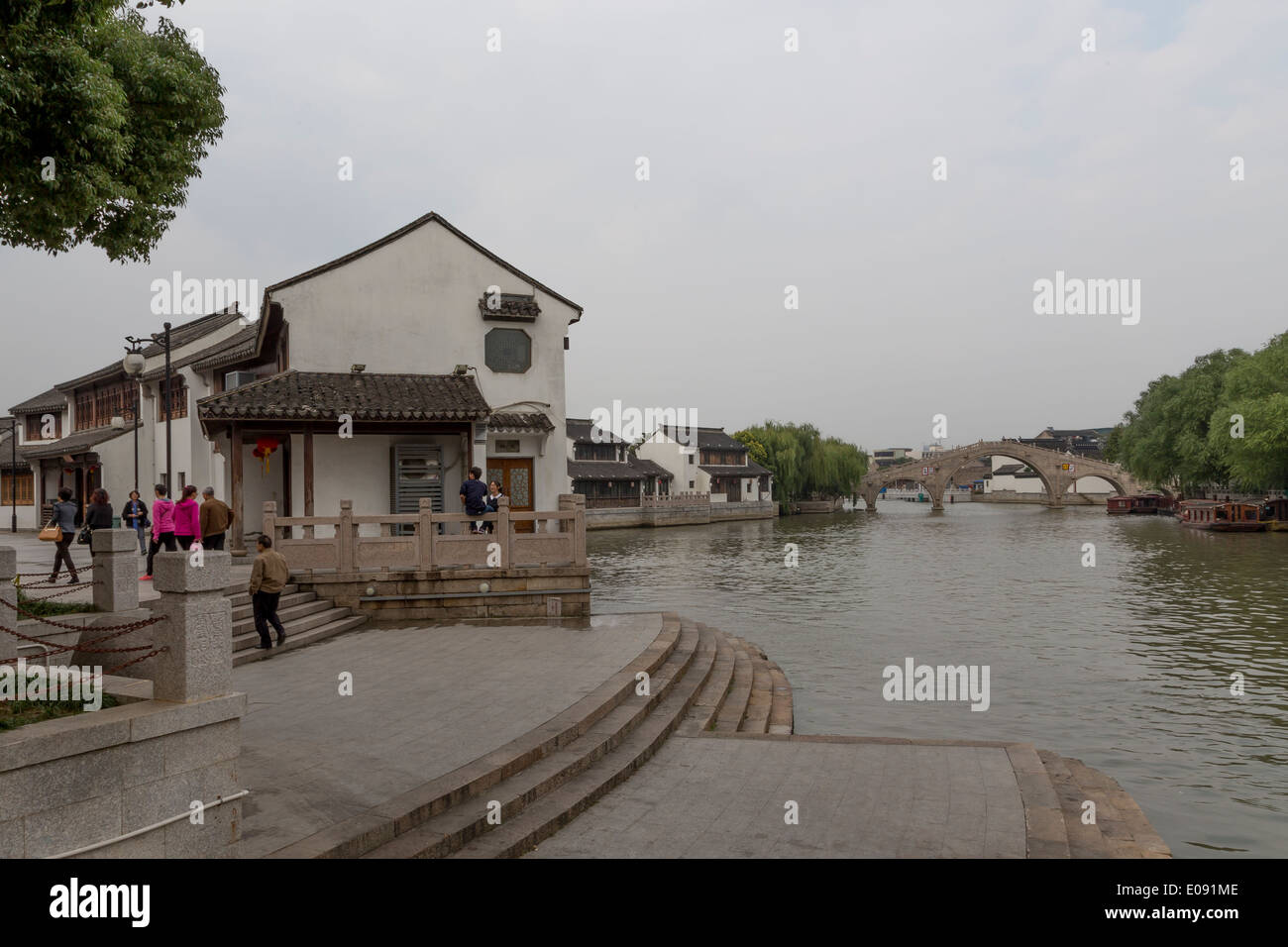 CHINA-Kanal der Provinz Jiangsu Suzhou Venedig des Ostens Stockfoto