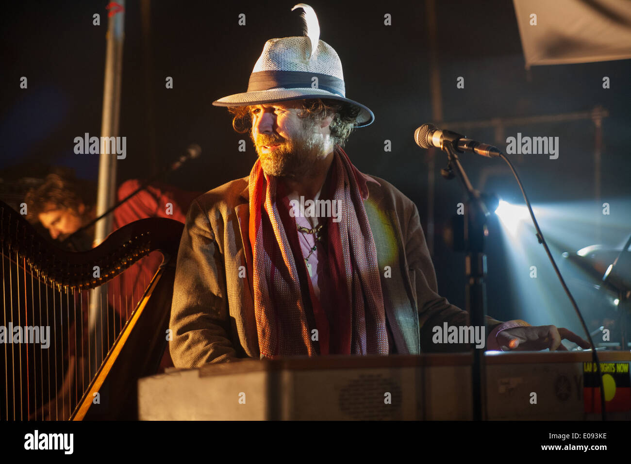 Bellurgan Park, Dundalk, Irland, 4. Mai 2014, berühmte irische Band Hothouse Flowers Spielen bei Vantastival im Bellurgan Park am 4. Mai Stockfoto