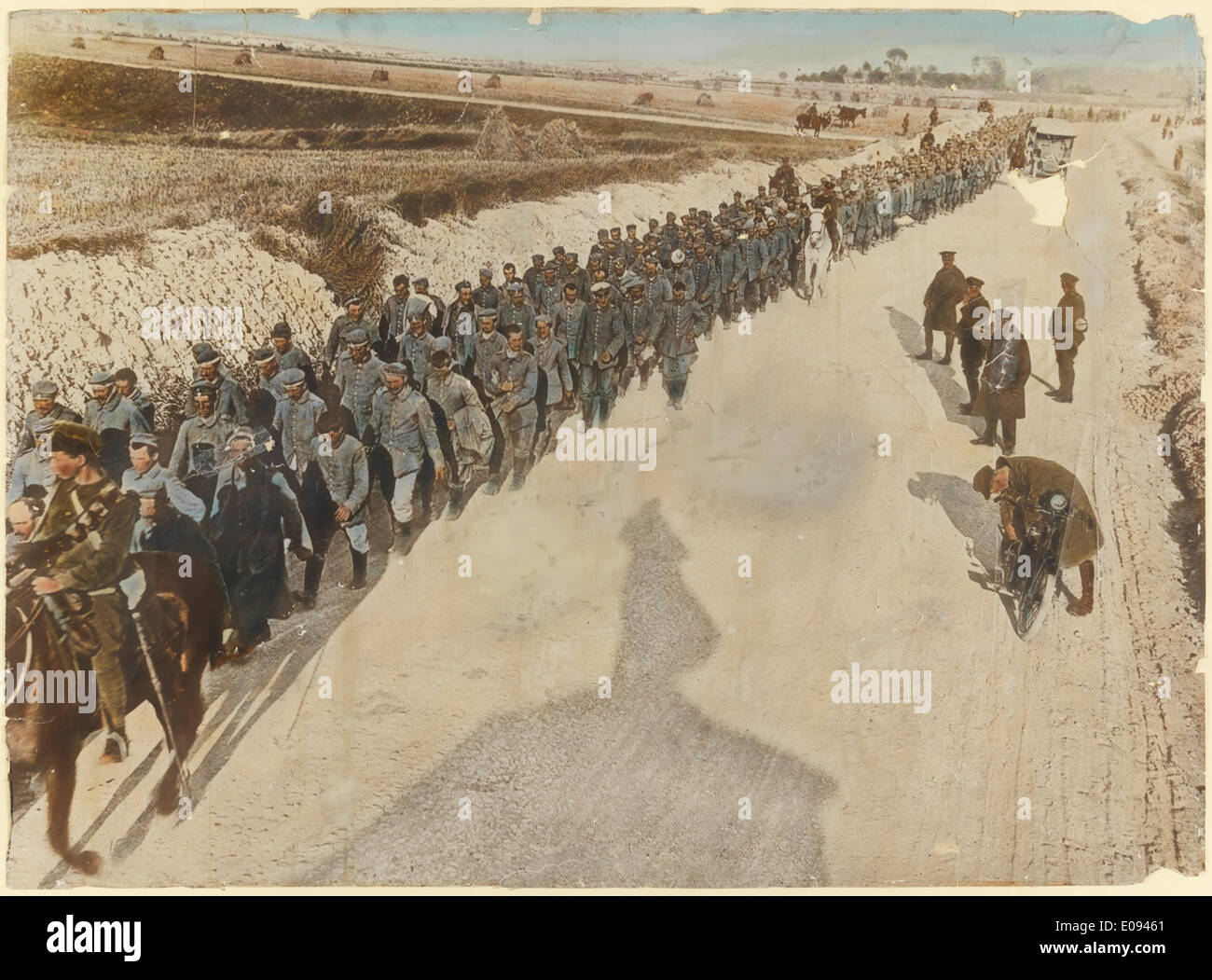 Ludendoifs Black Day - deutschen Kriegsgefangenen Stockfoto