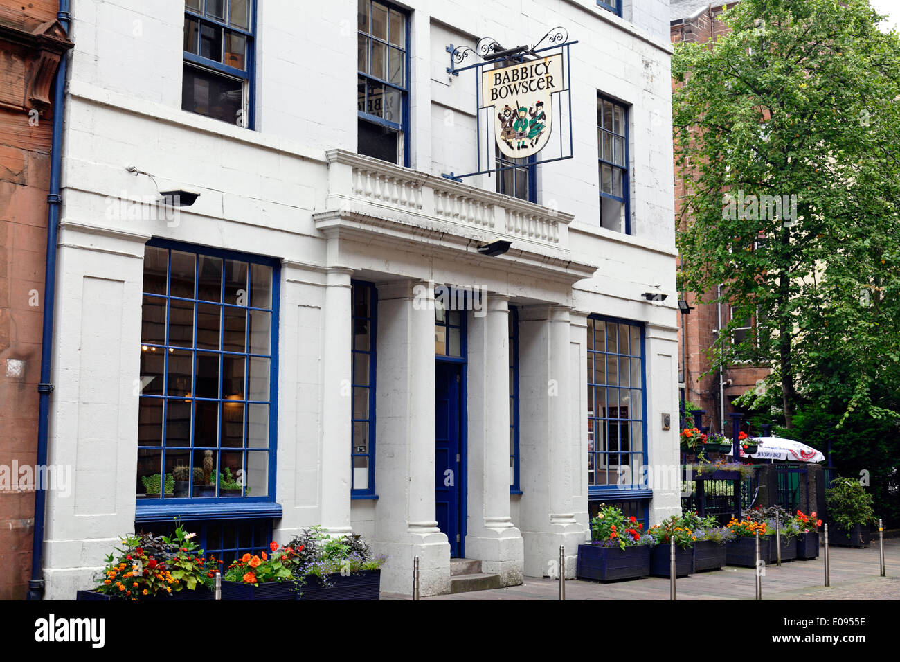 Babbity Bowster Glasgow, Pub, Restaurant und Hotel in der Blackfriars Street in der Merchant City, Schottland, Großbritannien Stockfoto