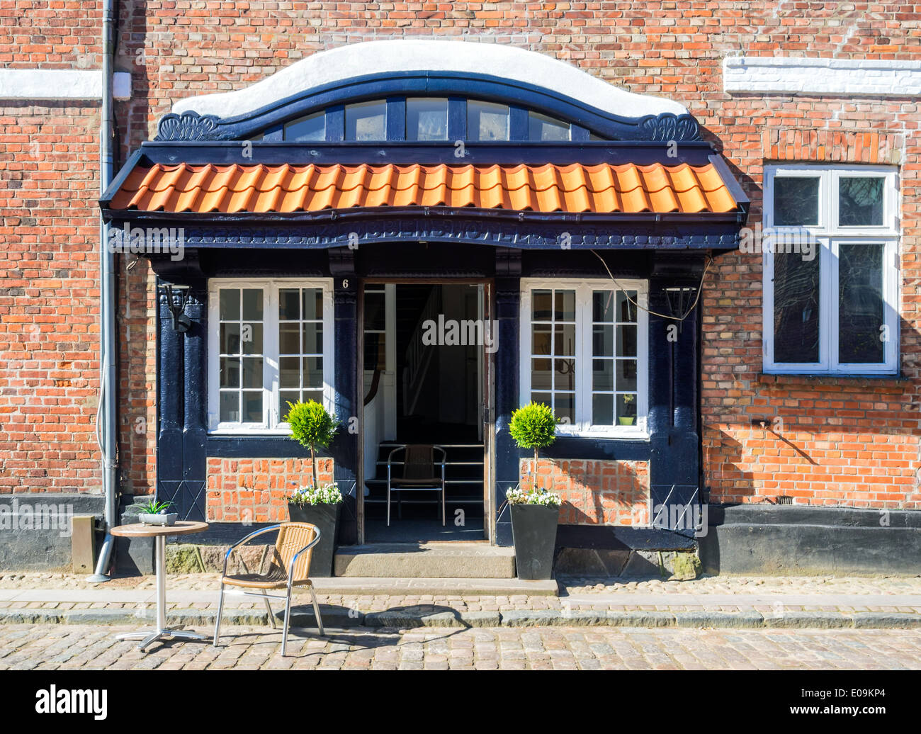 Antike Tür in Ribe, Dänemark die älteste Stadt Dänemarks Stockfoto