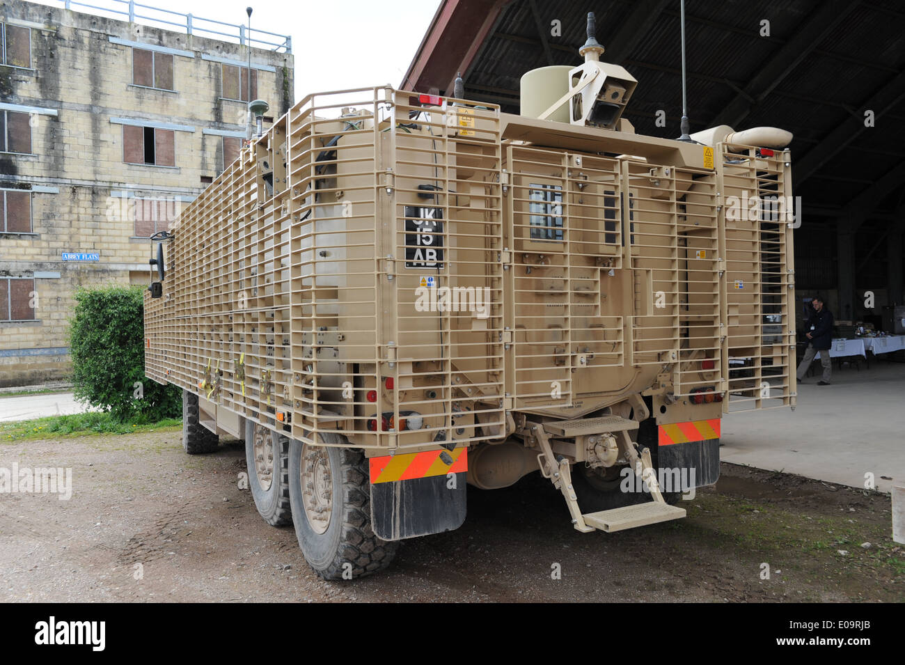 Mastiff ist ein schwer gepanzerte, 6 x 6-Rad-Antrieb Patrouillenfahrzeug der acht Personen, plus zwei Besatzungsmitgliedern trägt. Stockfoto