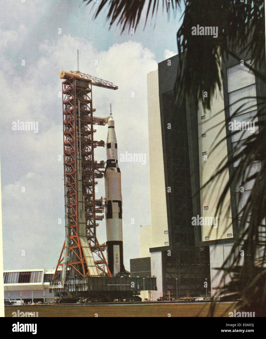 Die Saturn SA-5 war ein experimentelles Testflugfahrzeug, das von der NASA entwickelt wurde, um verschiedene Aspekte der Oberstufen der Saturn-Rakete für zukünftige Weltraummissionen zu testen. Stockfoto