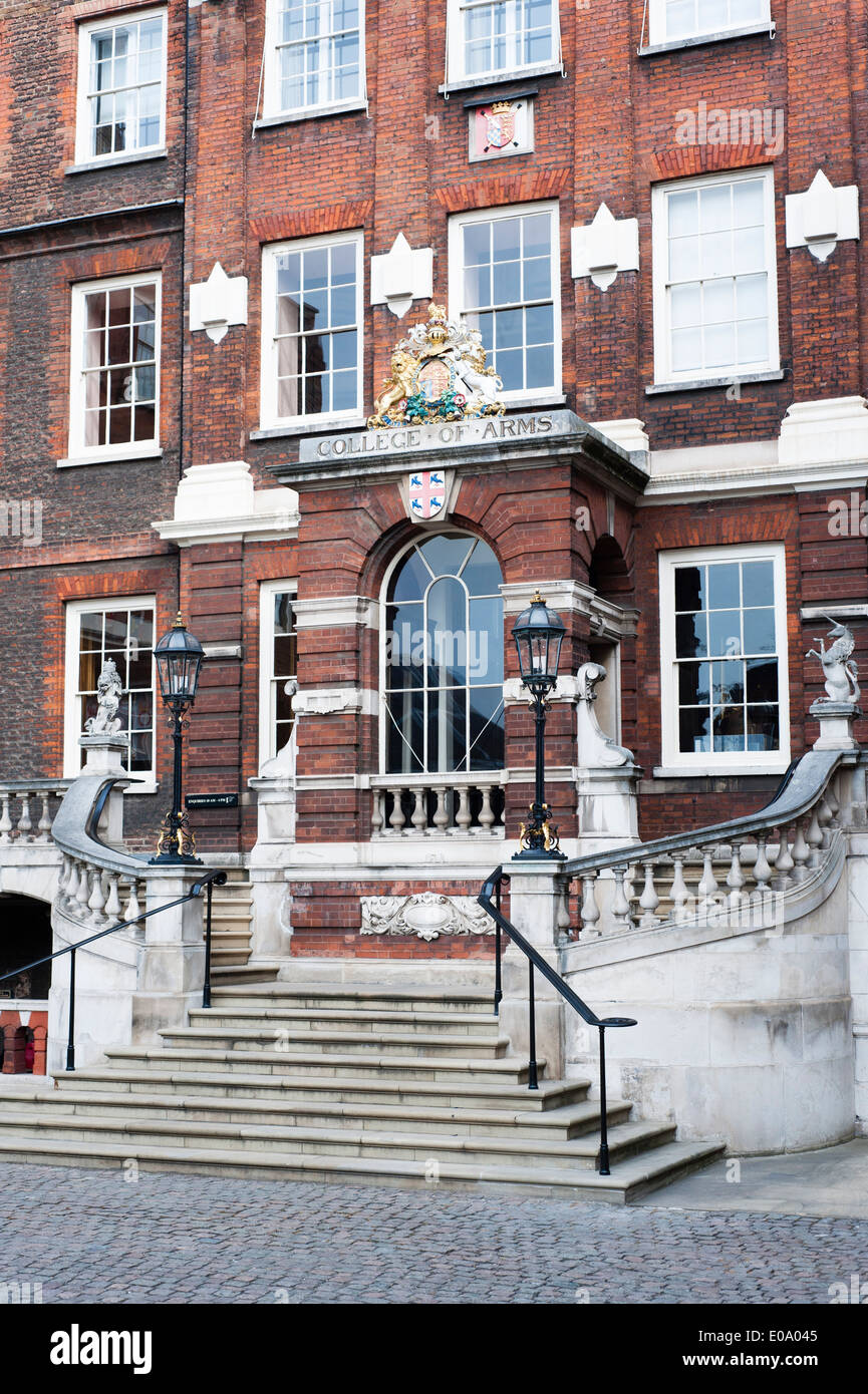 Großbritannien, England, London. Exterieur des College of Arms. Stockfoto