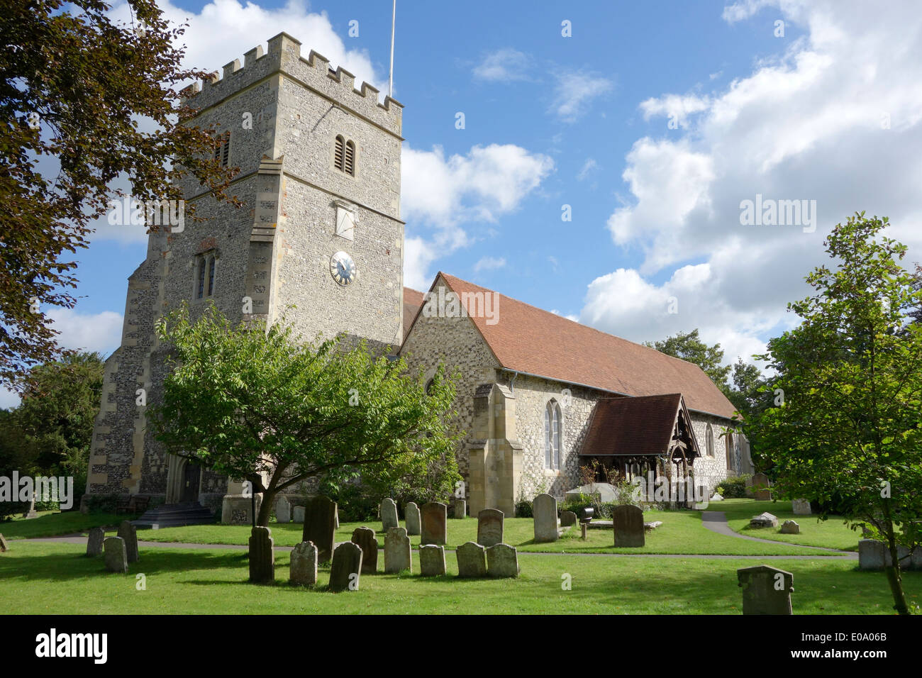 Großbritannien, England, Berkshire, Cookham-on-Thames. Pfarrkirche Heilige Dreifaltigkeit, Stockfoto