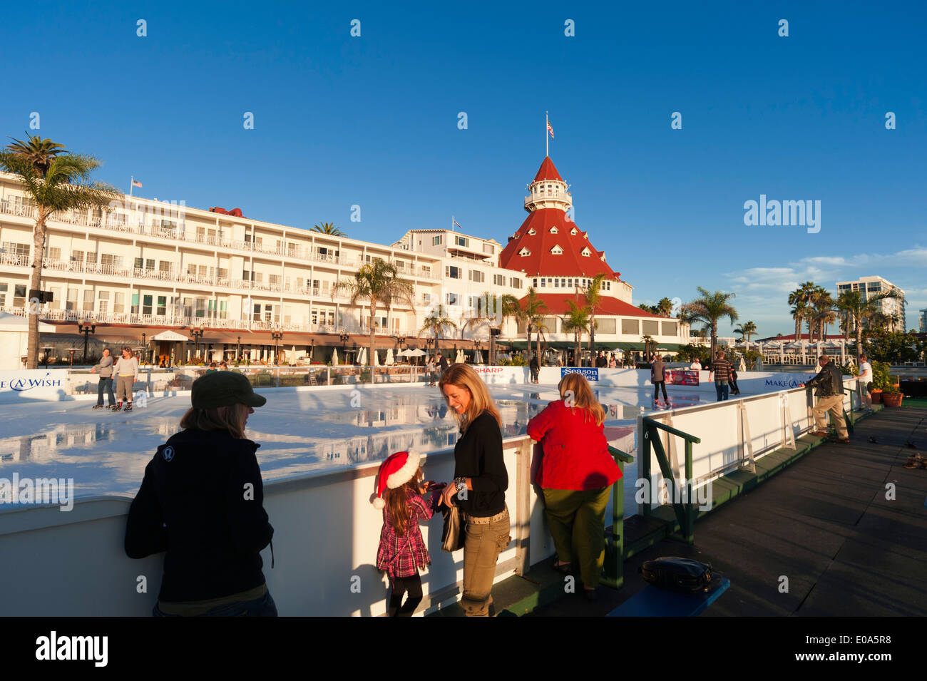 Hotel del Coronado an Weihnachten, San Diego, Kalifornien, USA. Stockfoto