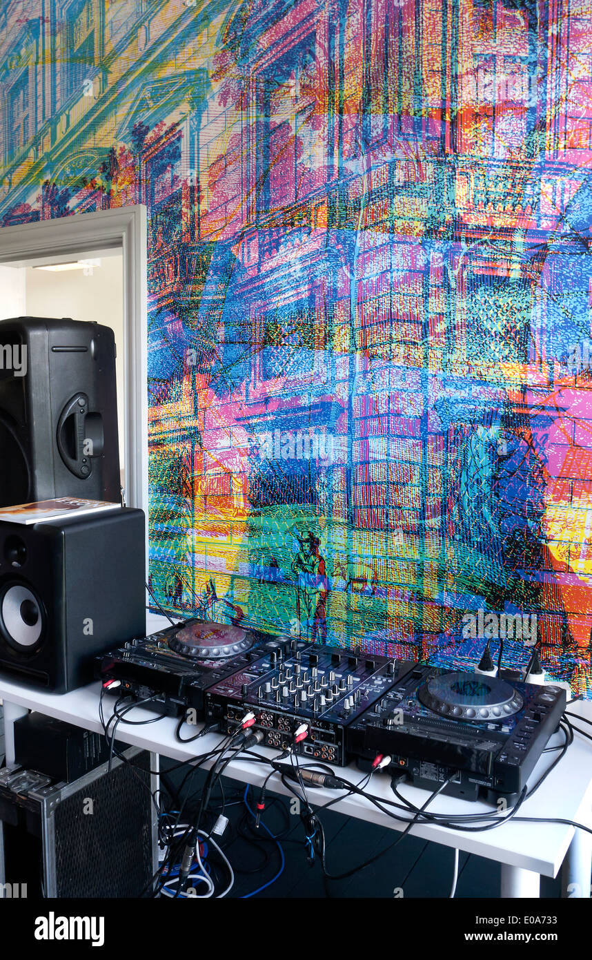 Disco im Haus von Peroni London 2014 einrichten Stockfoto